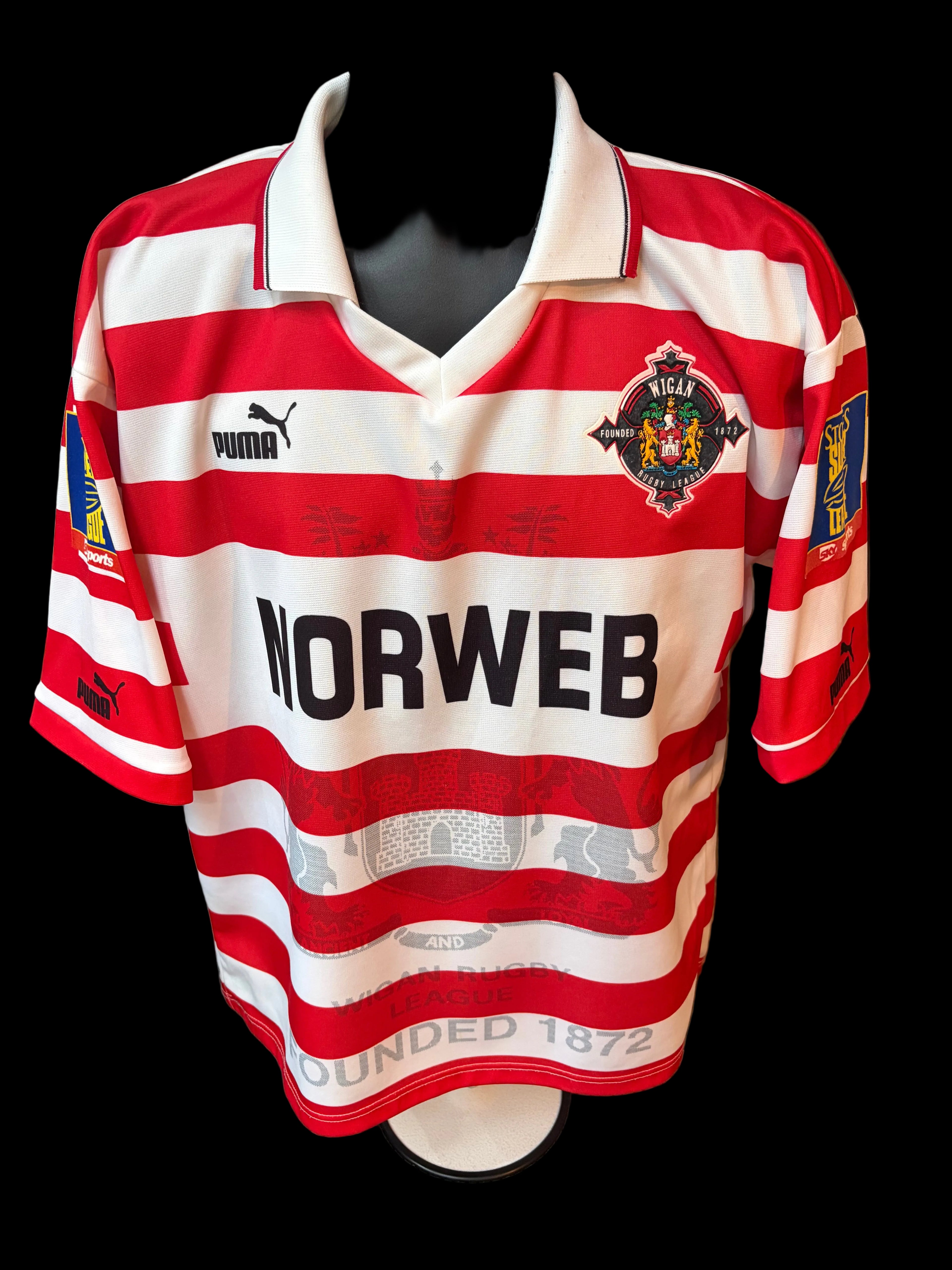 Wigan Warriors RLFC 1996 Home Jersey - Medium